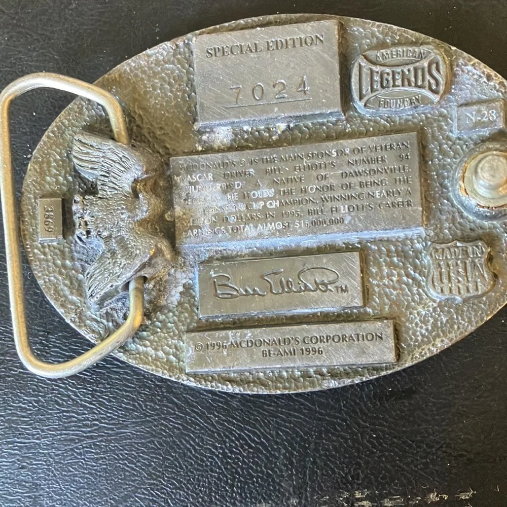 Bill elliott belt buckle